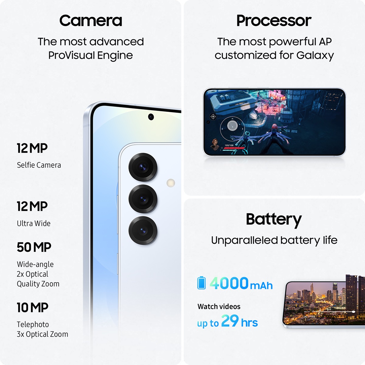 Samsung Galaxy S25 5G smartphone 128GB - Isblå