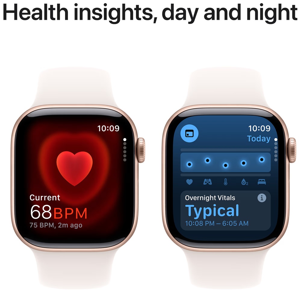Apple Watch Series 10 GPS 46mm - Rose Gold Aluminium Case with Light Blush Sport Band - M/L