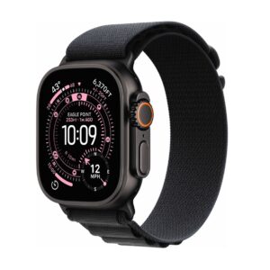 Apple Watch Ultra 3 49mm GPS + 5G – Svart Titan med Svart Alpine Loop (M)