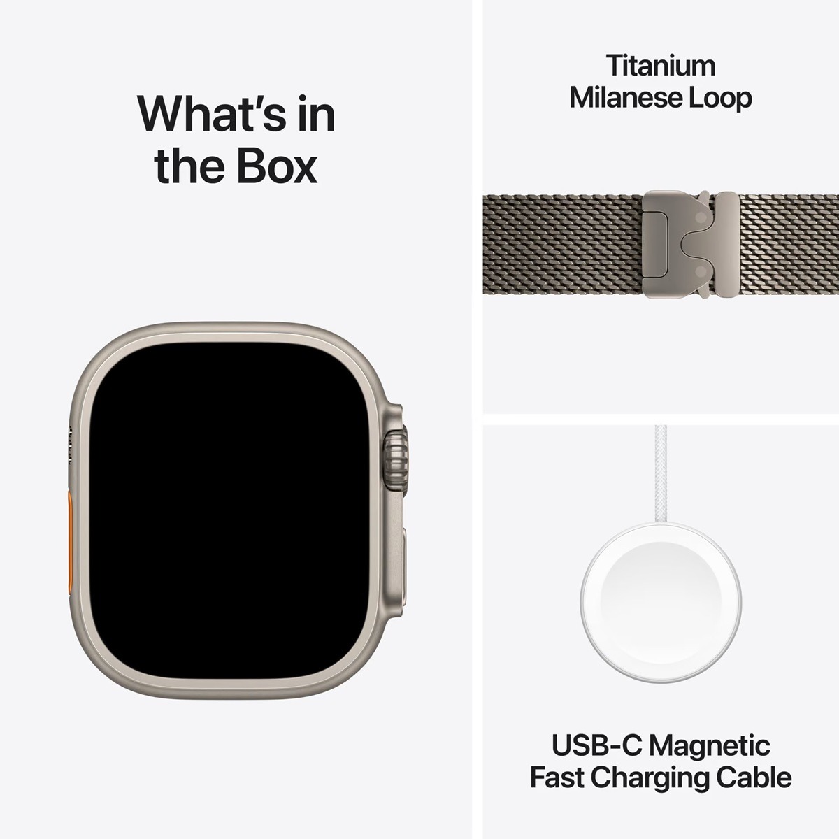 Apple Watch Ultra 3 49mm GPS + 5G (Natural Titanium/Natural Titanium Mil. Loop) L