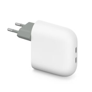 Google Pixel Flex Dual Port 67W USB-C strömadapter - Snow