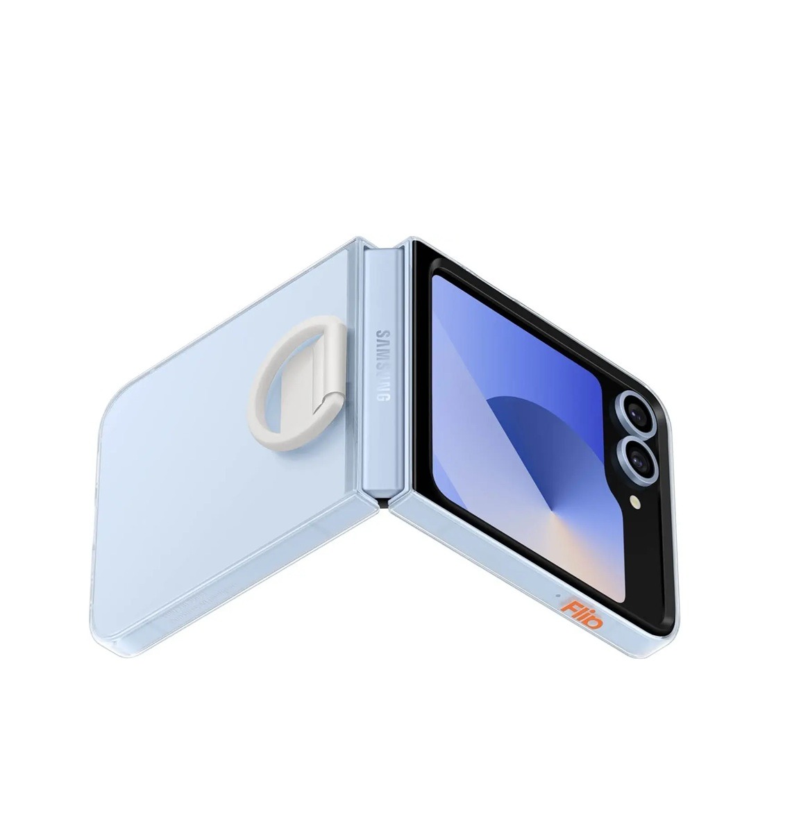 Samsung Galaxy Z Flip6 Transparent Skal med ring
